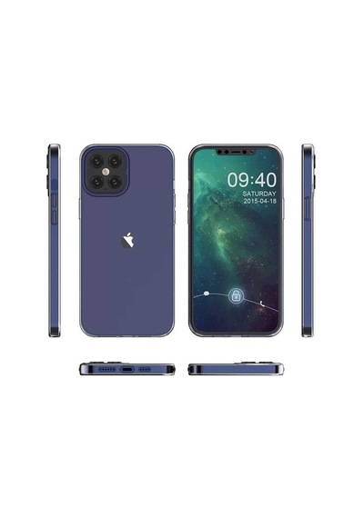 Apple Uyumlu iPhone 12 Pro Max Uzrm Süper Silikon Kılıf-renksiz Renksiz