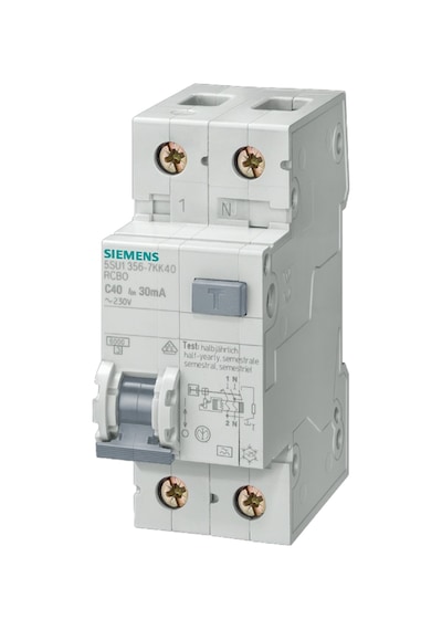 Siemens 5su1353-1kk06 - 6a 30ma Tip Ac 2p Kaçak Akım Korumalı Otomatik Sigorta