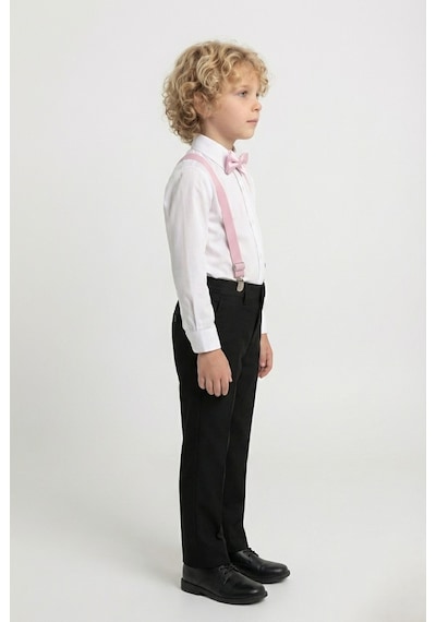 Mnk Baby & Kids Beyaz Gömlekli Erkek Çocuk Takım M00787 Pembe
