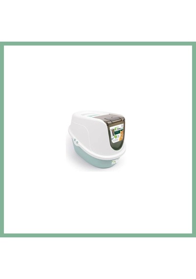 M-pets Eco Tima Kapalı Kedi Tuvaleti Large Deniz Yeşili 60x45x42 Cm Bsk2026