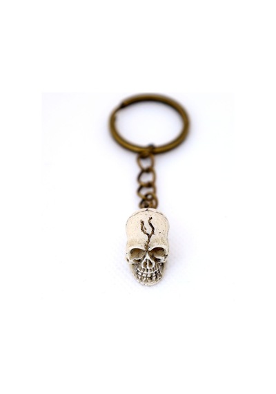 Tamgacrafts Mini Kurukafa Figürlü Metal Anahtarlık Bronz Renk Dayanıklı Küçük Aksesuar