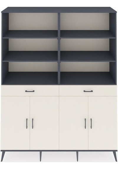 Hyperion Gardrop 10 Raflı 2 Çekmeceli 4 Kapaklı 176x44x221 Antrasit-aytaşı Aytaşı Hyperion Gardrop 10 Raflı 2 Çekmeceli 4 Kapaklı 176x44x221 Antrasit-aytaşı Aytaşı