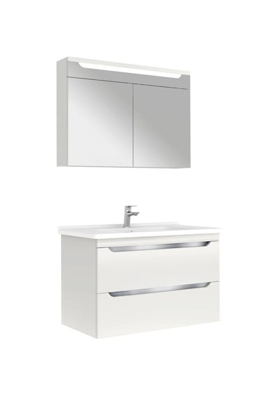 Kale Casilla 100 Cm Gri-beyaz Banyo Dolabı Takımı