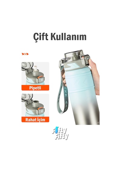 Tkk 900 Ml Çelik Termos Çift Kullanım Pipetli/rahat İçim -12/24 Sıcak-soğuk- Yalıtım -tkk2025new900ml Mavi