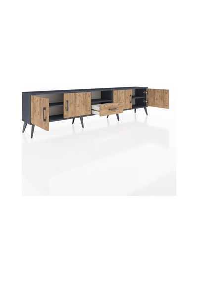 Arges Tv Ünitesi 3 Raflı Tek Çekmeceli 4 Kapaklı 220x30x51 Antrasit-çam Atlas Çam/atlas Çam - Antrasıt Arges Tv Ünitesi 3 Raflı Tek Çekmeceli 4 Kapaklı 220x30x51 Antrasit-çam Atlas Çam/atlas Çam - Antrasıt