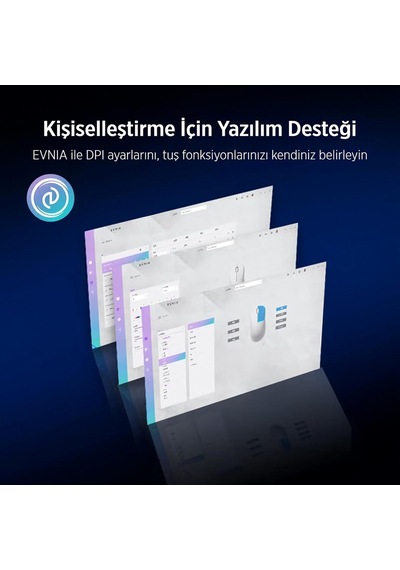 Evnıa Serisi Spk9618 Kablosuz Bluetooth Dual Mod 26000dpı 6 Tuşlu Optik Oyuncu Mouse Beyaz