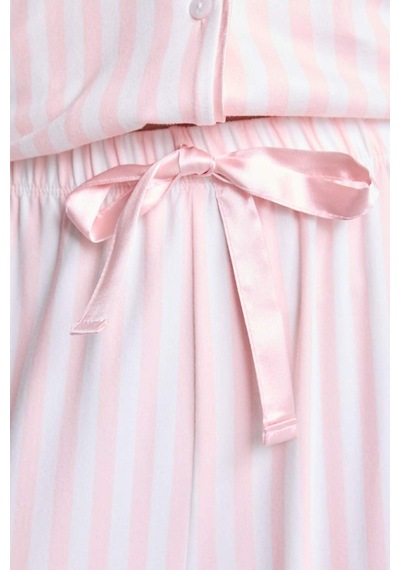 Defacto Regular Fıt Kısa Kollu 2li Softshell Pembe Pijama Takımı I3483ax26aupn436 Pembe-pn436