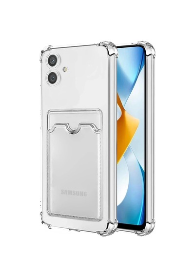 Samsung Uyumlu Galaxy A05 Uyumlu Kılıf Kart Şeffaf Silikon - Şeffaf