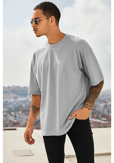Oversize T-Shirt Gri