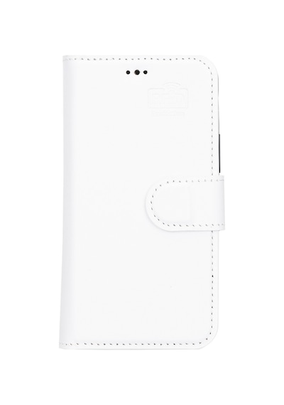 Plm Apple İphone 13 Mini Uyumlu Deri Cüzdanlı Kılıf F3 Beyaz Acı Kahverengi