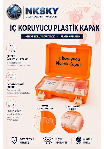 Nksky Ultra İlk Yardım Çantası Duvara Monte Ecza Dolabı İş Yeri Ofis Araç Ev İçin İlk Yardım Seti