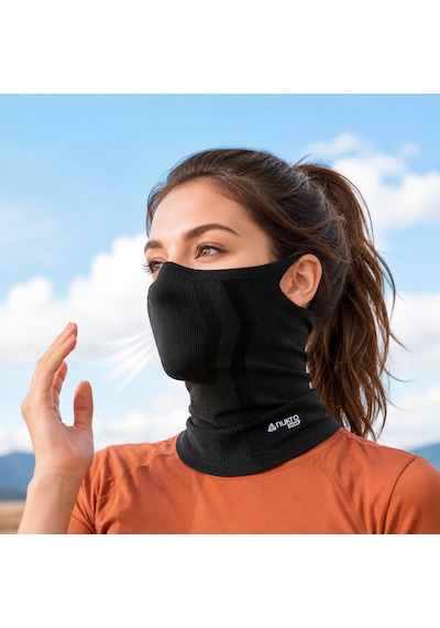 Nukrowear Airflex Kulak Askılı Yarım Balaklava Siyah Tek
