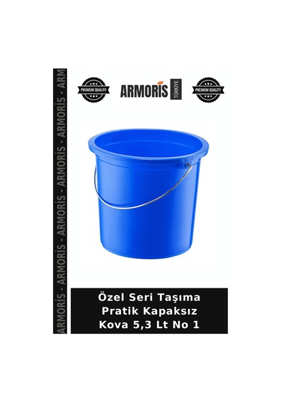 Özel Seri Taşıma Pratik Kapaksız Kova 5,3 Lt No 1 Çok Renkli