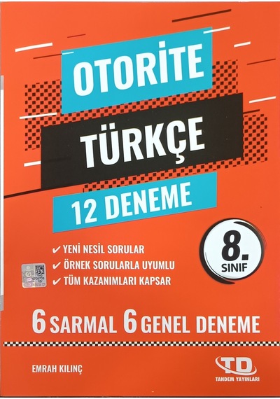 Tandem Yayınları Otorite 8. Sınıf Türkçe 12li Deneme
