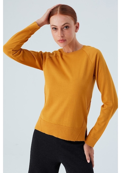 Peraluna Vanessa Pullover Merino Yünlü Yanları Yırtmaçlı Ince Kadın Triko Kazak Sarı-sarı Sarı Peraluna Vanessa Pullover Merino Yünlü Yanları Yırtmaçlı Ince Kadın Triko Kazak Sarı-sarı Sarı