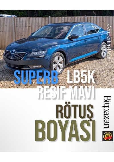 Skoda Superb Resif Mavi Lb5k - Profesyonel Çizik Ve Taş İzi  Rötuş Boyası 20ml.