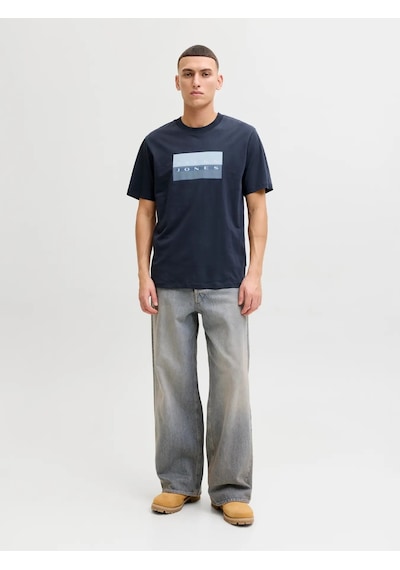 Jack & Jones Jack&jones Jcofusion Dots Print Tee Erkek T-shirt 12289863 Lacivert