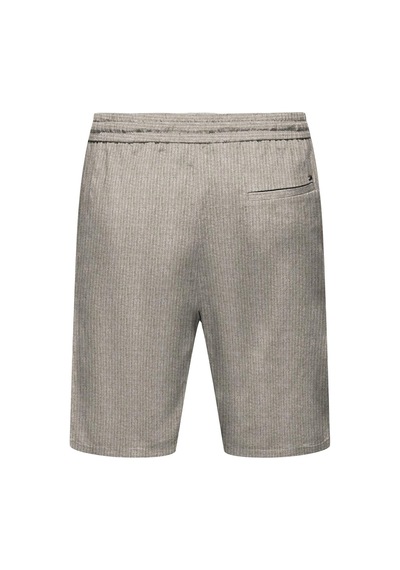 Only & Sons Onslinus Life 0006 Linen Mix Short Erkek Şort-26445 - S Kahverengi