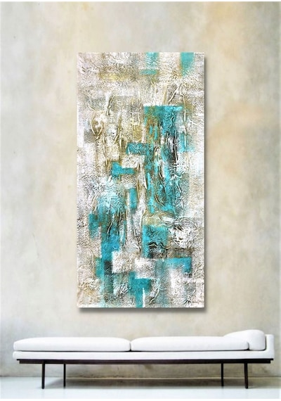 Yağlı Boya Tablo %100 El Yapımı Home In Joy 75Cmx133Cm