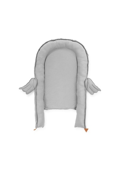 Melek Kanatlı Babynest Bebek Yatağı-gri, İlk Yatağım, Oyuncak Barlı Bebek Yuvası