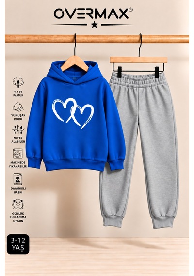 Overmax Çift Kalp Baskılı Çocuk Kapüşonlu Sweatshirt Eşofman Takımı 3-12 Yaş Saks Mavi Üst-gri Alt - 923598938 Saks Mavi Üst-gri Alt Overmax Çift Kalp Baskılı Çocuk Kapüşonlu Sweatshirt Eşofman Takımı 3-12 Yaş Saks Mavi Üst-gri Alt - 923598938 Saks Mavi Üst-gri Alt