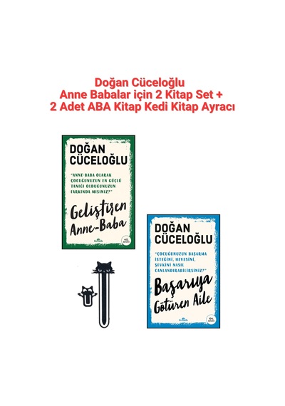 Başarıya Götüren Aile + Geliştiren Anne Baba + 2 Adet Aba Kitap Kedi Kitap Ayracı