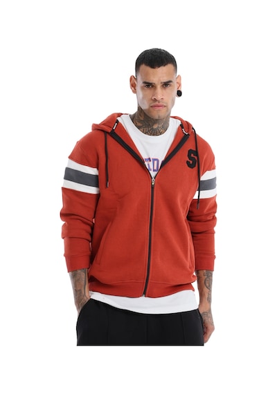 Sportive Munich Erkek Turuncu Günlük Stil Sweatshirt 24ke031-krmt Kahverengi