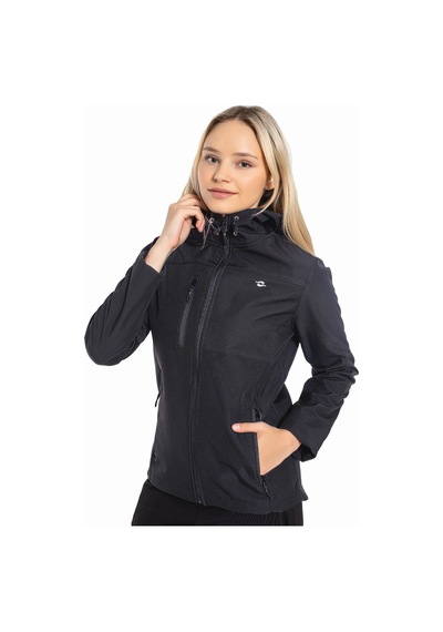 Crozwise Antrasit Kadın Su Geçirmez Softshell Outdoor Mont / Ceket - 5037-06