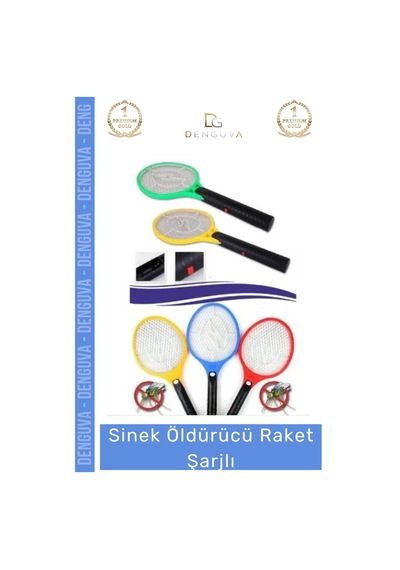 Sinekraketi Profesyonel Haşere Kovucu Ergonomik Tasarım Güçlü Batarya Sinek Öldürücü Raket Şarjlı