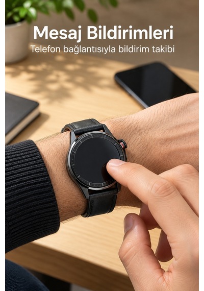 Mesaj Bildirimlerini Görüntüleyen Bluetooth Bağlantılı Şarjlı Akıllı Saat - Lisinya