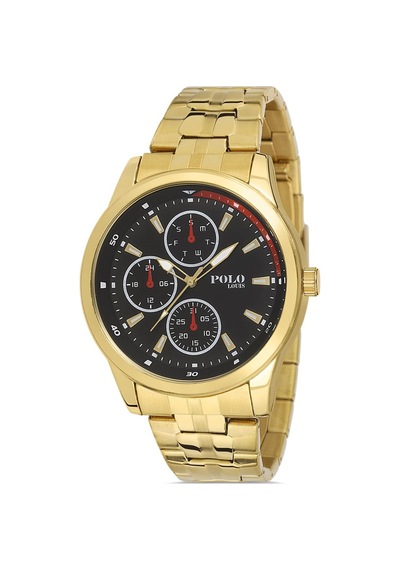 Lüks Metal Yeni Trend Erkek Kol Saati Gold-siyah - 209449481 Sarı