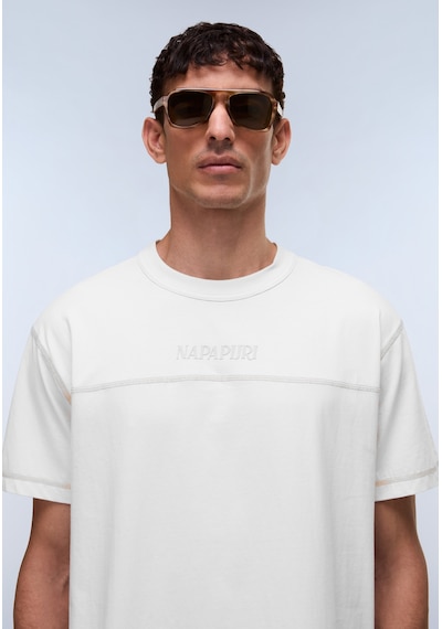 Napapijri S-umbra Ss Erkek T-shirt-31970 Beyaz