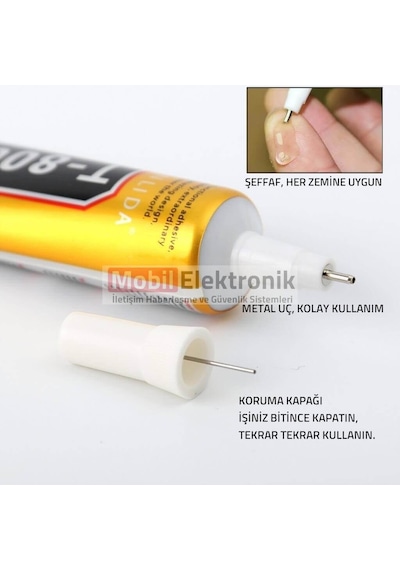 T8000 Şeffaf 15 ML Ekran Dokunmatik Çerçeve Cam Kapak Yapıştırıcı
