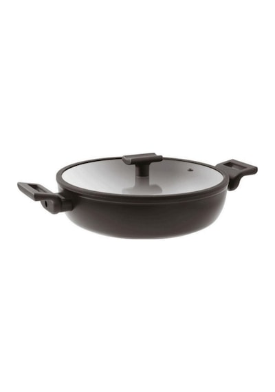 Sambonet Tıtan Pro Non-stick Sığ Tencere Kapaklı 28 Cm Kahverengi