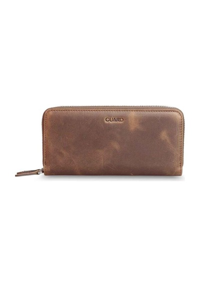Guard Crazy Taba Hakiki Deri Çift Fermuarlı El Çantası // Grd260225wt1462 Çok Renkli