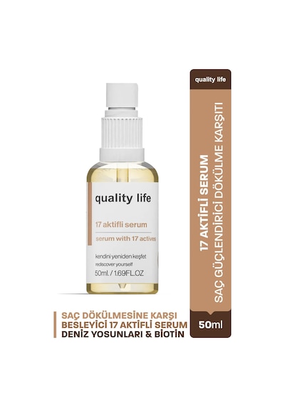 Quality Life Saç Dökülmesine Karşı Şampuan 3 x 300 ML + Saç Vitamini 3 x 60 Tablet + Serum 3 x 50 ML