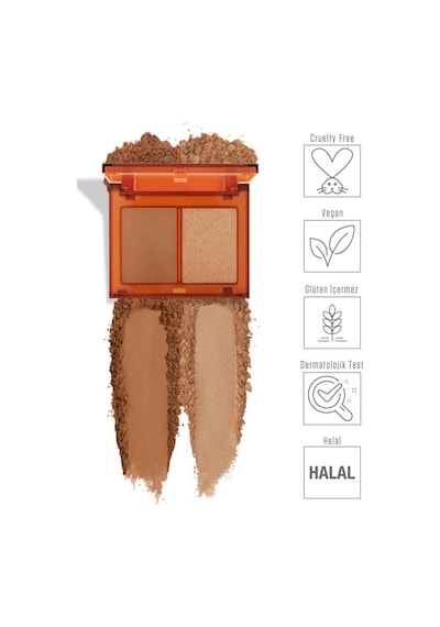 Pastel Bronzer&highlighter Set Sun Kissed - Bronzlaştırıcı Ve Aydınlatıcı 02 Tan Bronze & Heat Glow