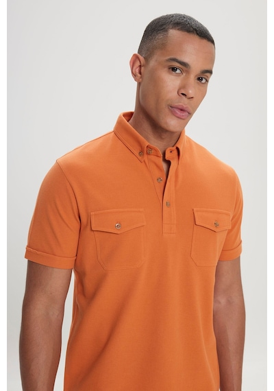 AC&Co / Altınyıldız Classics Erkek Turuncu Slim Fit Dar Kesim Polo Yaka Tişört Turuncu AC&Co / Altınyıldız Classics Erkek Turuncu Slim Fit Dar Kesim Polo Yaka Tişört Turuncu