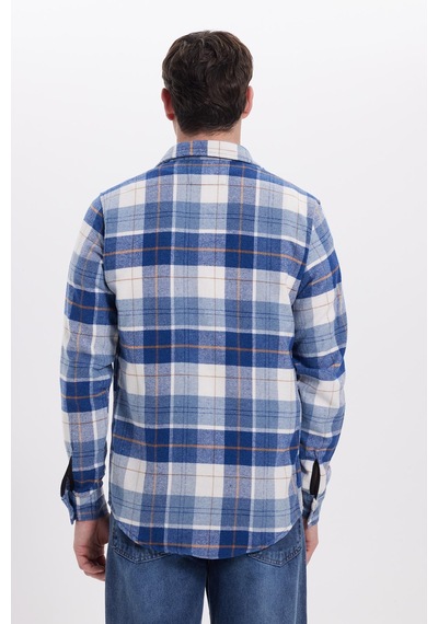 Tudors Erkek Slim Fit Dar Kesim Kareli Kışlık Oduncu Gömlek-42118 Mavi Tudors Erkek Slim Fit Dar Kesim Kareli Kışlık Oduncu Gömlek-42118 Mavi