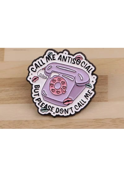 Dopamind Please Don T Call Me Rozet Açık Pembe