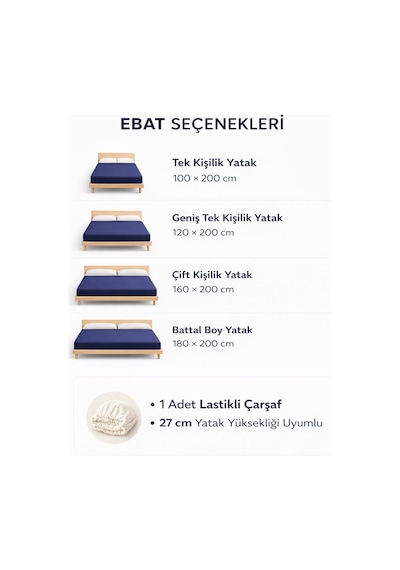 Bessy Penye Fitted Lastikli Çarşaf %100 Pamuk Kumaş Tek Çift Kişilik Battal King Size Siyah