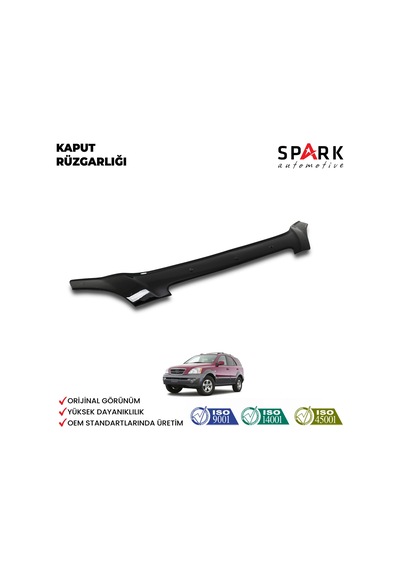 Kia Sorento 2002-2006 Yılları Arası Uyumlu Kaput Rüzgarlığı 4mm Siyah