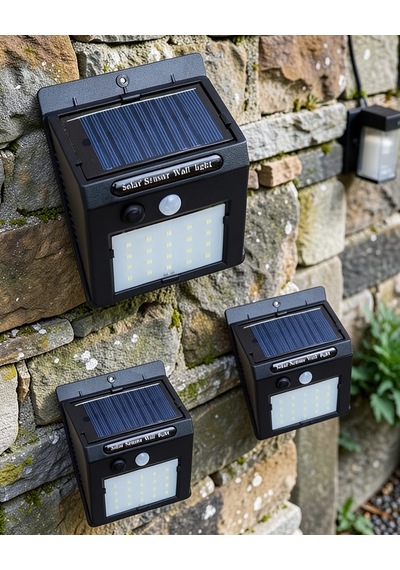 Güneş Enerjili Hareket Sensörlü 20 Led Bahçe Lambası Uuczsensörlülamba1