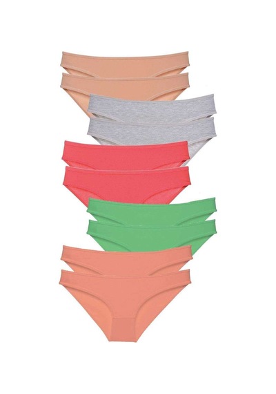 10 Adet Süper Eko Set Likralı Kadın Slip Külot Soft Renkler Beden: L Standart 10 Adet Süper Eko Set Likralı Kadın Slip Külot Soft Renkler Beden: L Standart