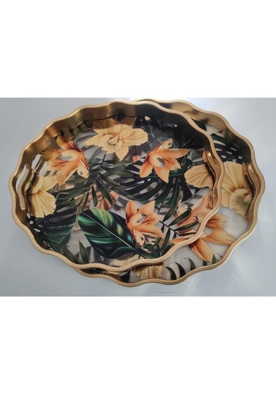Roy Kıng 2 Li Oval Tepsi 44 36/38 31 Cm Gold