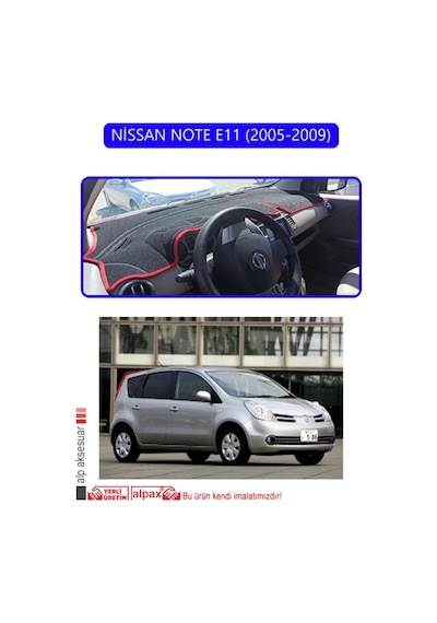 Nissan Note E11 2005-2009torpido Koruma Halısı Mavi Kenar