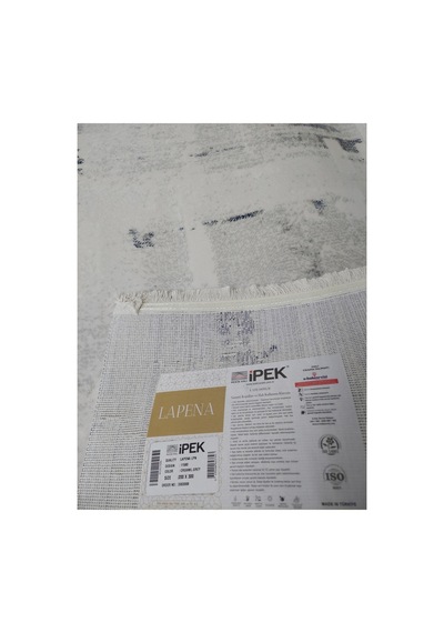 İpek Halı Lapena 200x300 6m2 Akrilik İplik Dokuma Uzun Ömürlü Halı Gri/lacivert