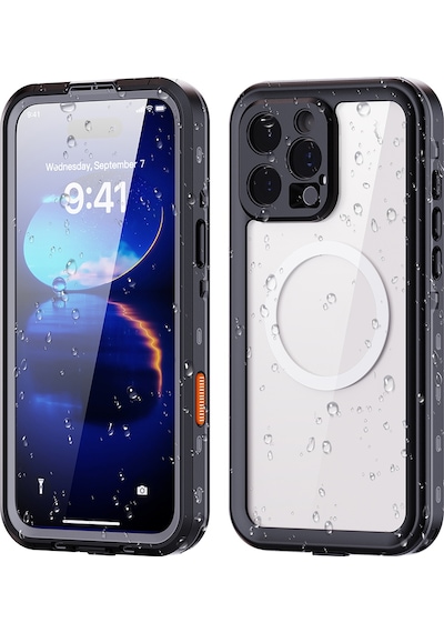 Apple Uyumlu iPhone 16 Pro Max Kılıf 1-1 Su Geçirmez Kılıf - Siyah