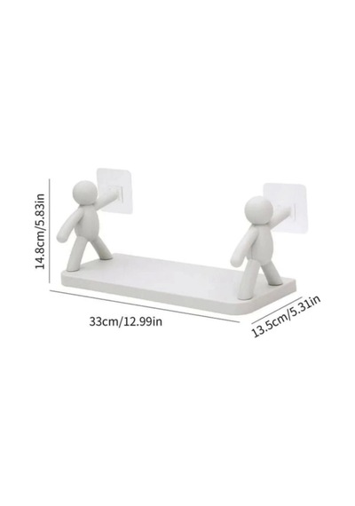 Baysa Bay1124 Plastik Yapışkanlı Raf 13.5x33 Cm Tekli Beyaz