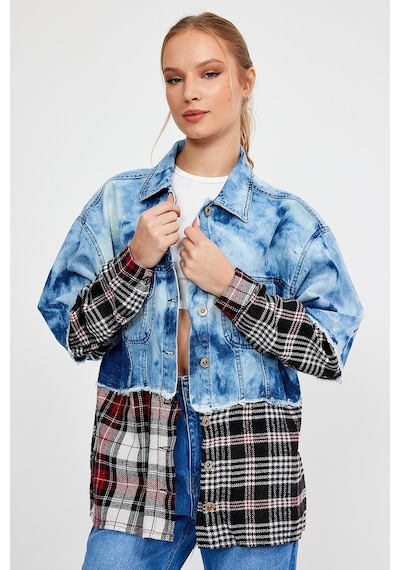 Özel Koleksiyon Garnili Denim Ceket Ag-3020 001